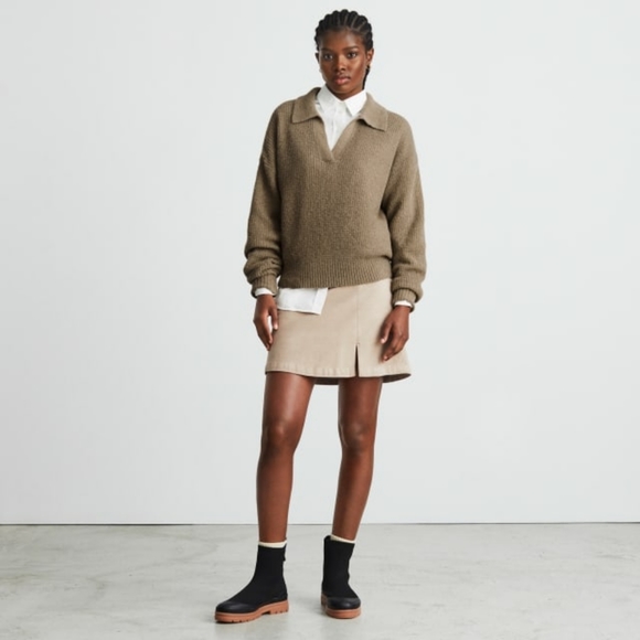 Alpaca Waffle-Stitch Sweater - Picture 2 of 4